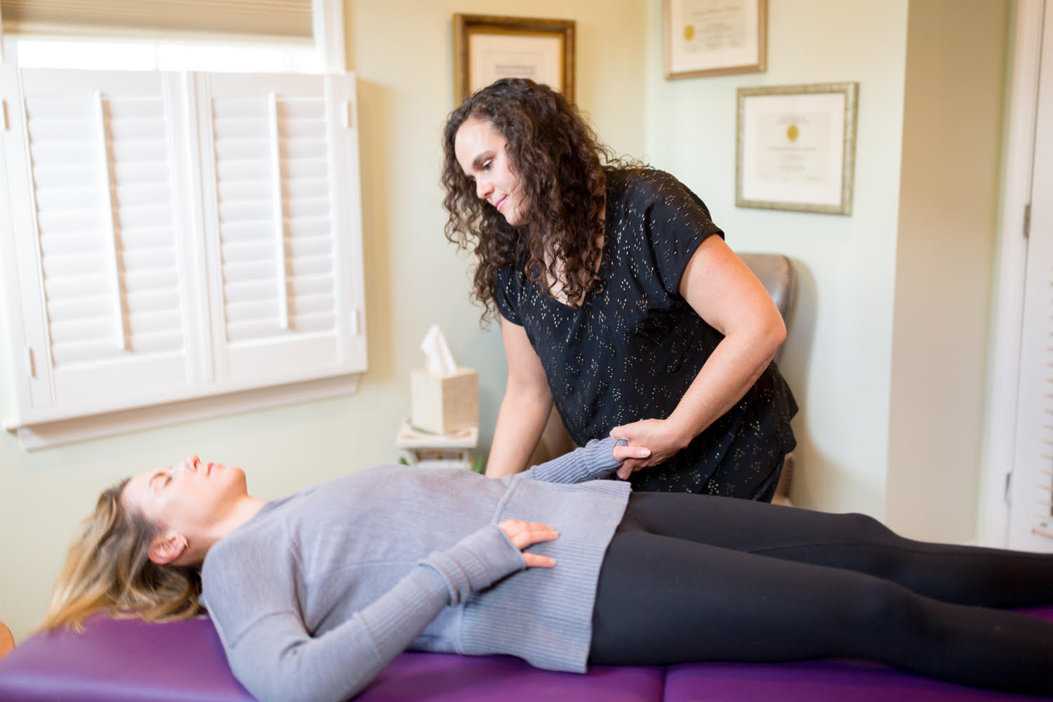 Woman receiving Zero Balancing Massage from Edgy ZEN Spa